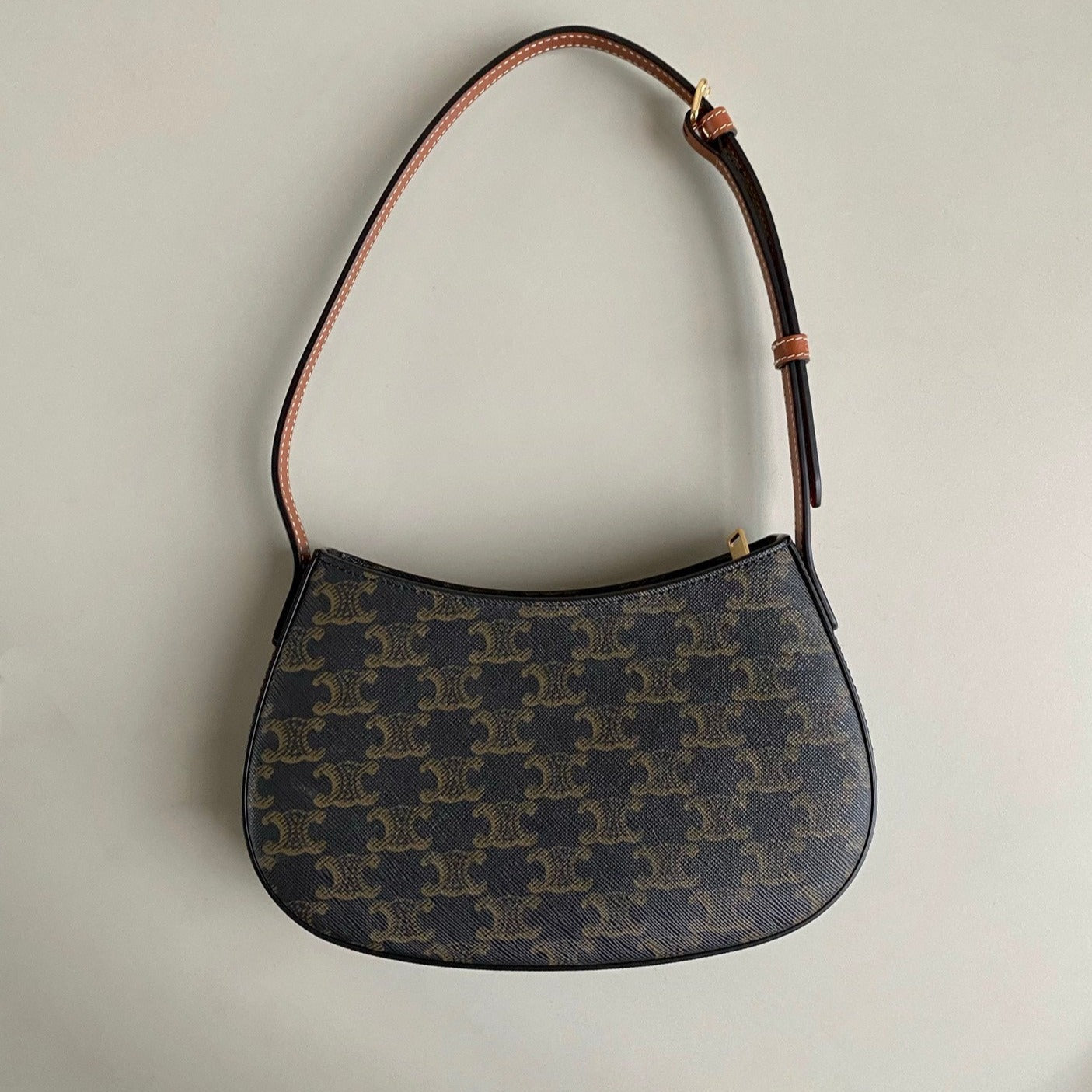 TRIOMPHE 22 NOIR MOTIF CALFSKIN
