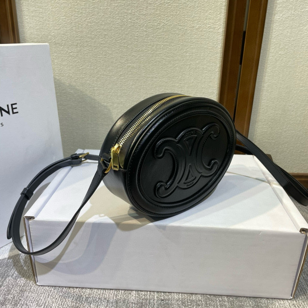 VEAU LISSE 20 OVAL CINNAMON NOIR SAC