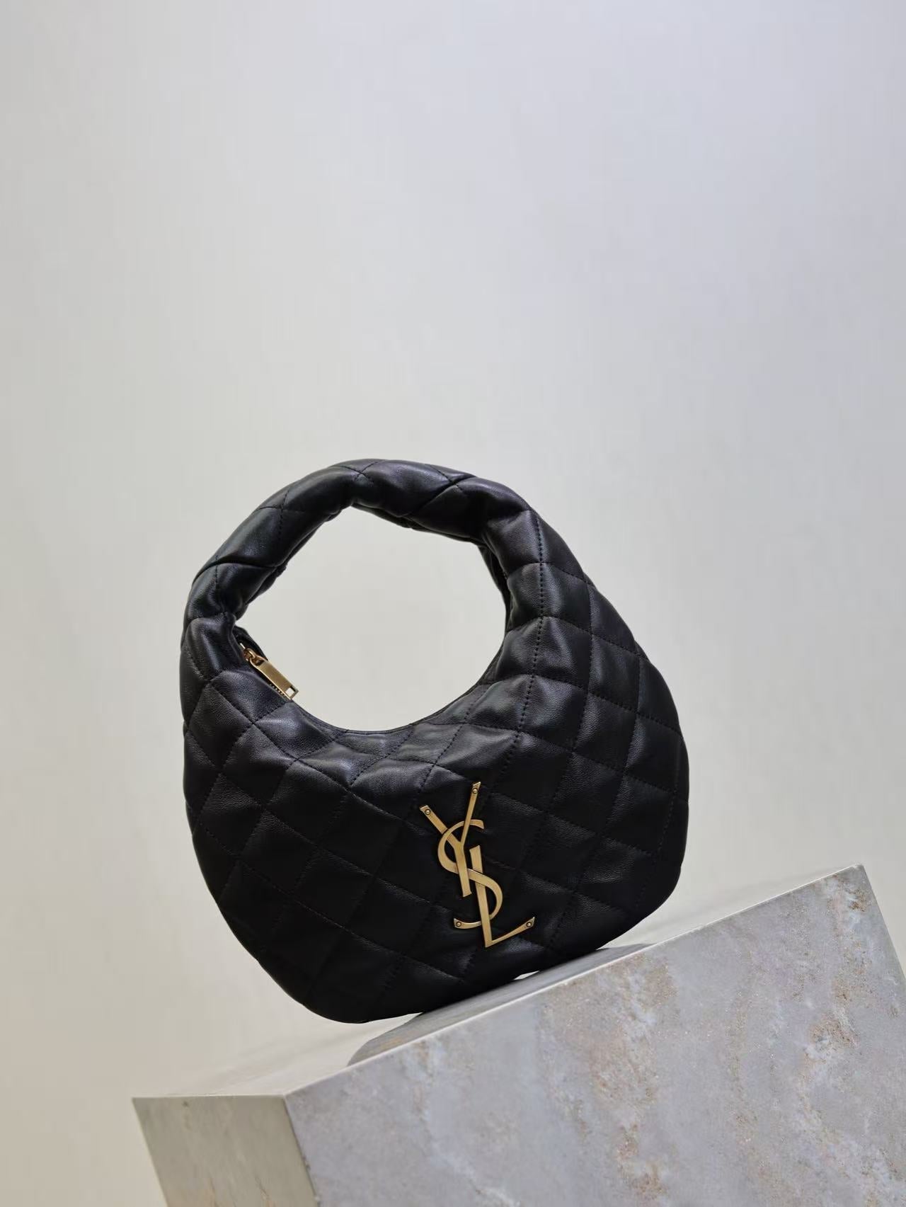 Mini sac YSL Icarino Icare en agneau Noir