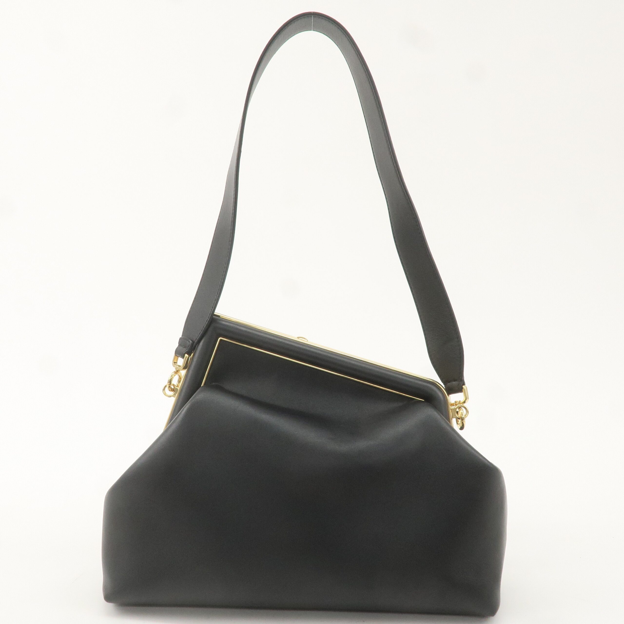 Fendi Cuir First Medium 2way Pochette Sac bandoulière Noir