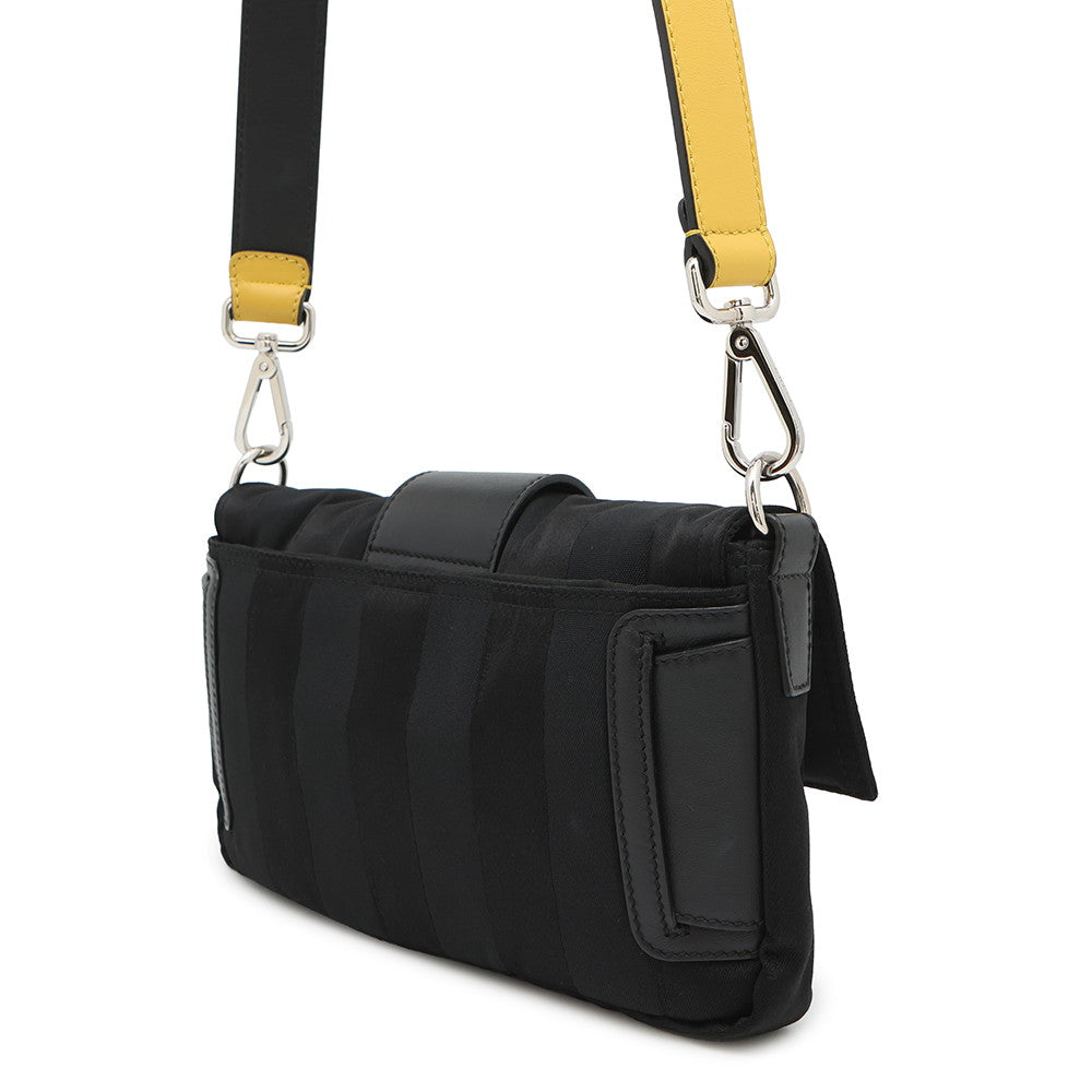 Fendi Pecan Sac seau Pour Homme Noir/jaune7va472 Nylon Cuir