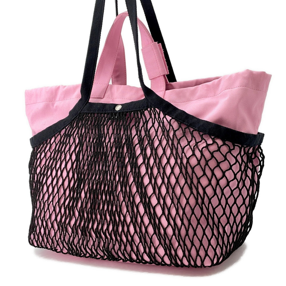 Balenciaga Cabas Rose/noir791809 Toile Taille Medium