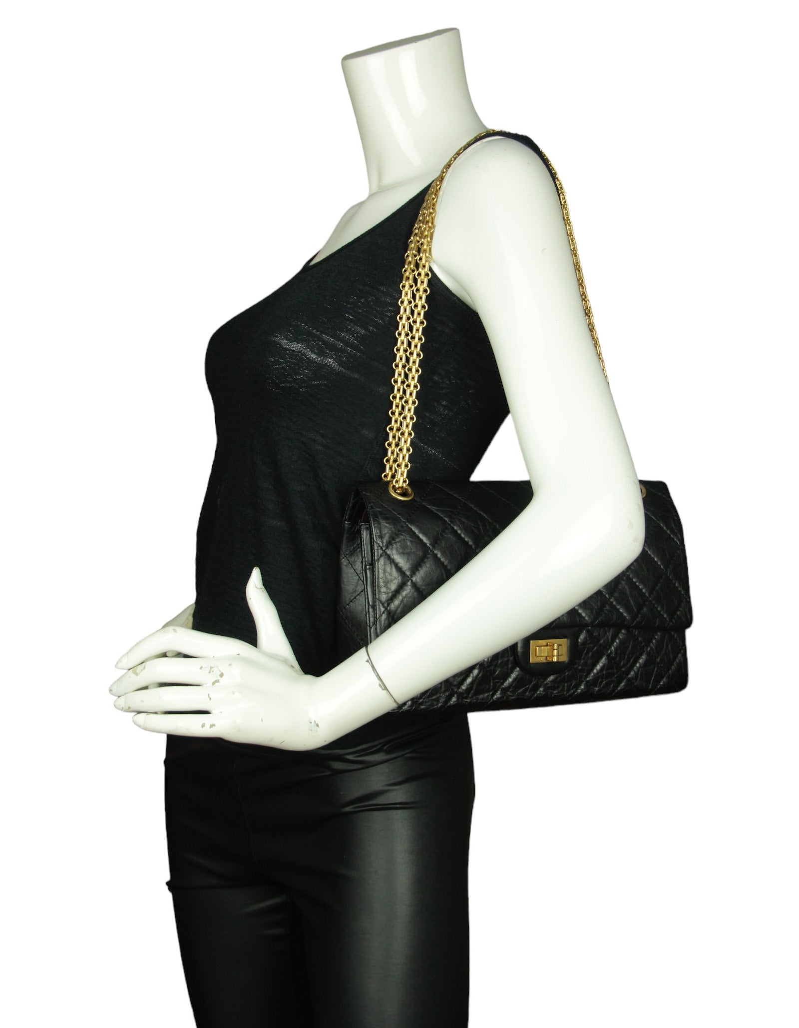 Chanel Sac à rabat 2.55 Reissue 226 matelassé en veau Noir