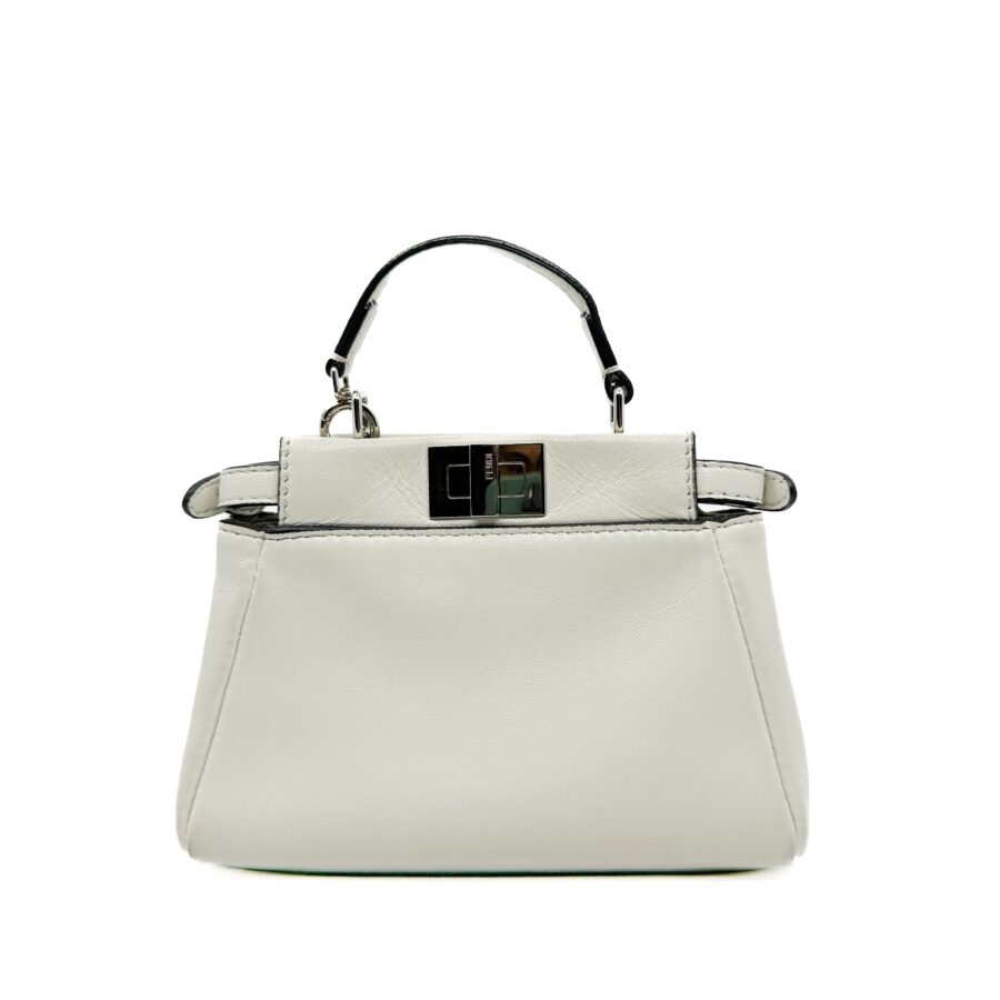 Fendi Micro Peekaboo in Off White | Studio Nafay