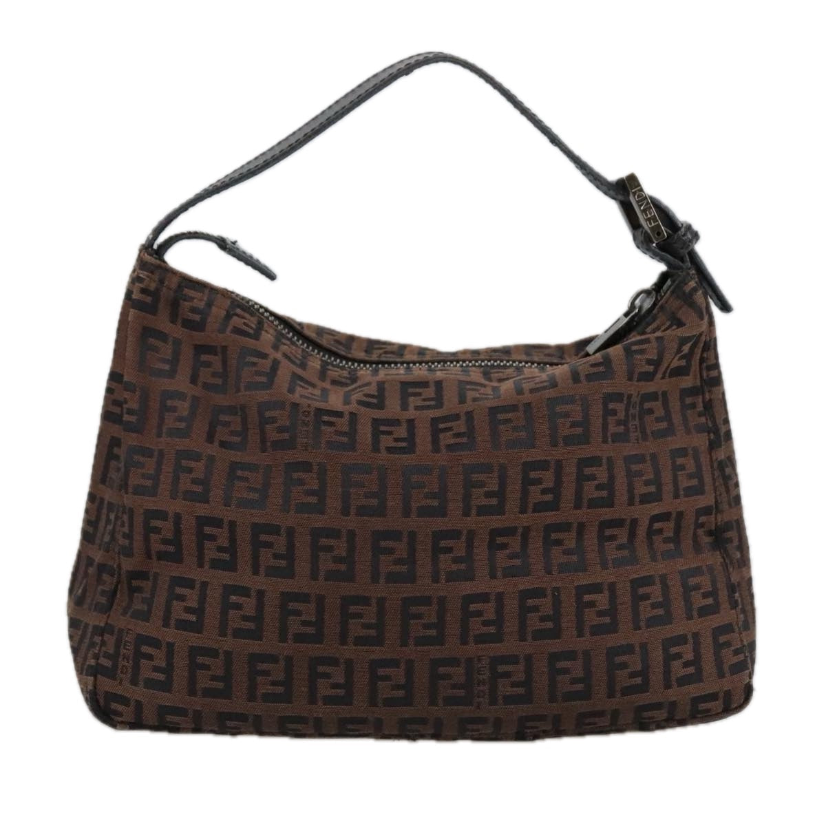 Fendi Zucchino Marron Canvas Pochette Panier ()