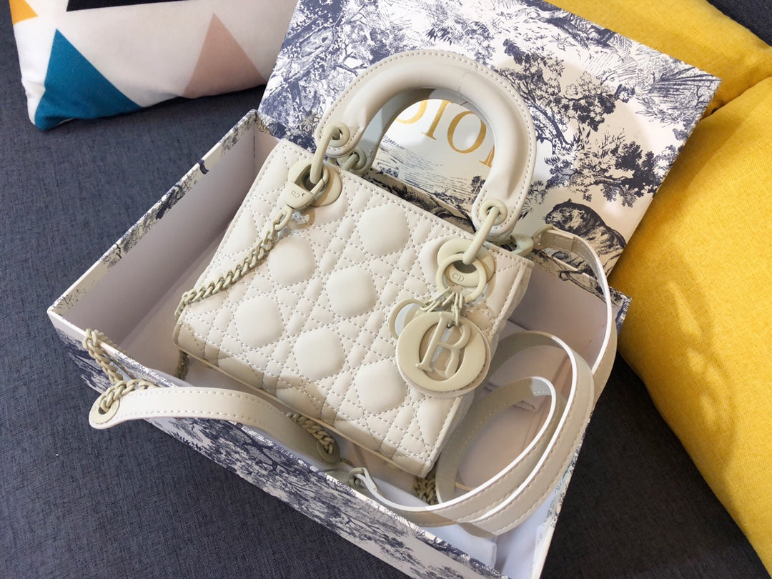 MINI LADY 17 BAG EN VEAU BLANC