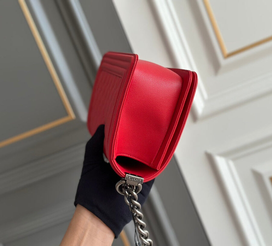 Chanel Boy red bag – front view