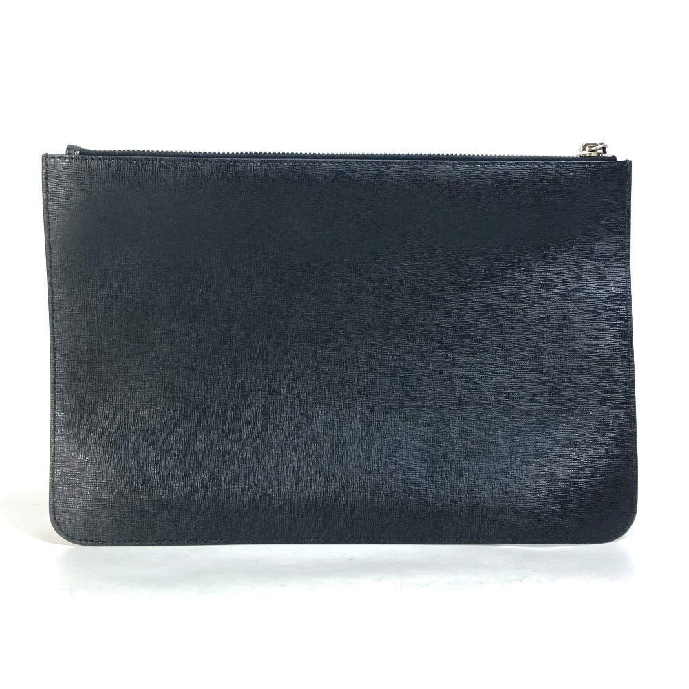 Fendi Pochette Cuir, Fourrure Noir Pochette à clous Karl Lagerfeld Ca...
