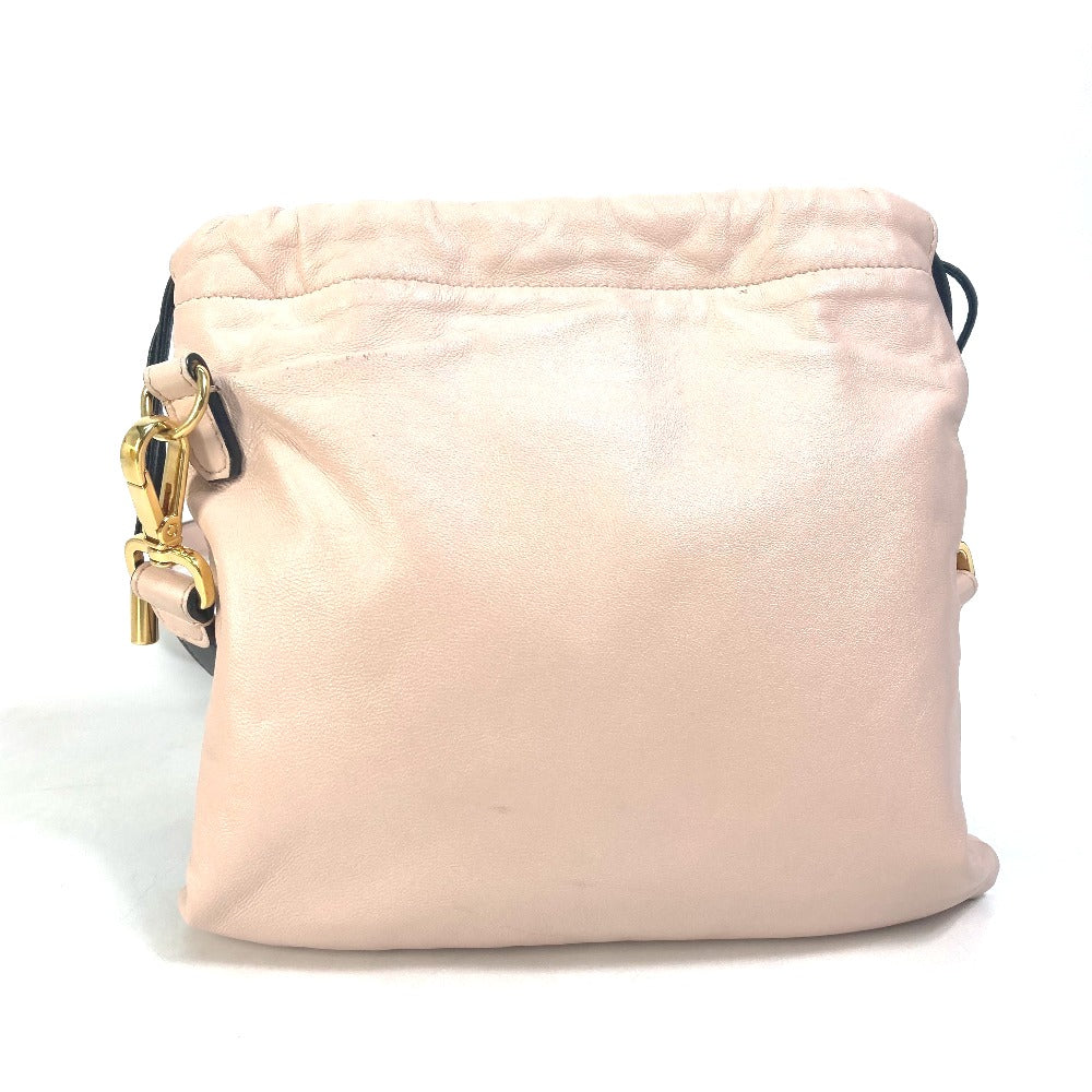 Fendi Sac bandoulière Cuir Rose Cordon Pochette Pochette Sac bandoulière...