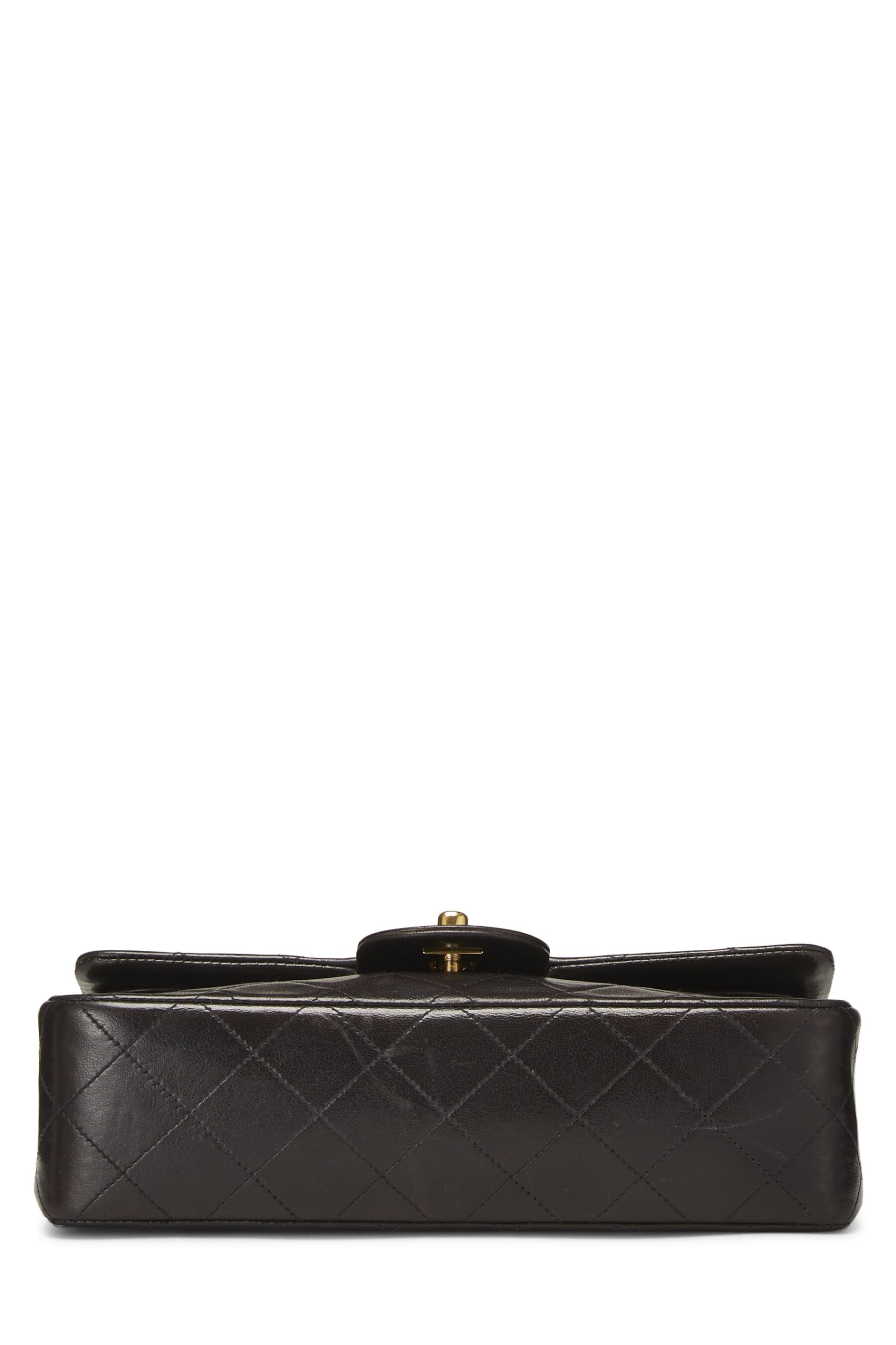 Chl, Noir Quilted Lambskin Classic Double Flap Petit, Noir