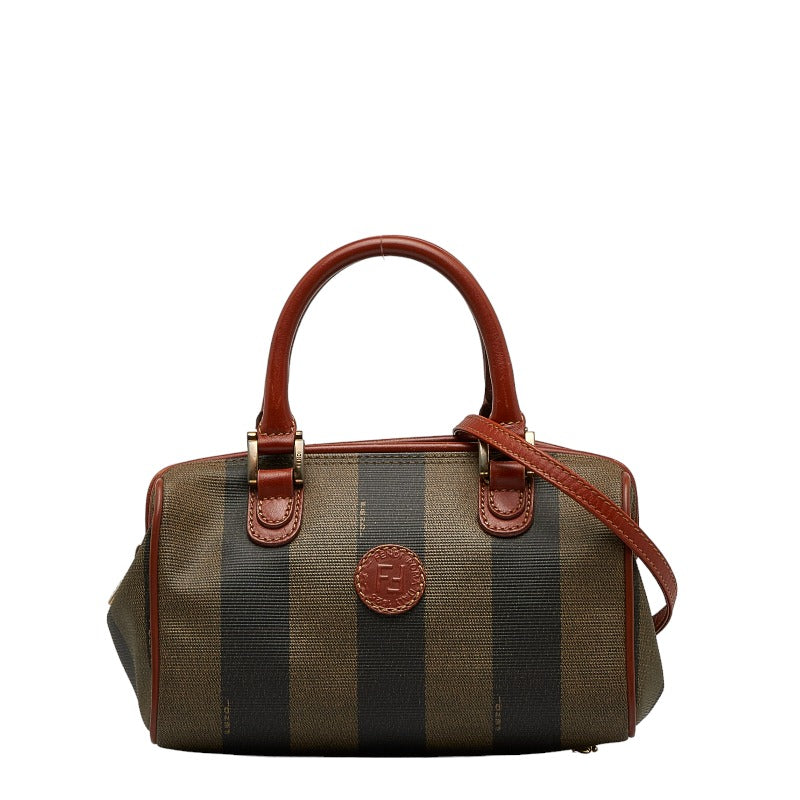 Fendi Mini Sac à main Sacs bandoulière 2WAY Marron Cuir PVC Femme