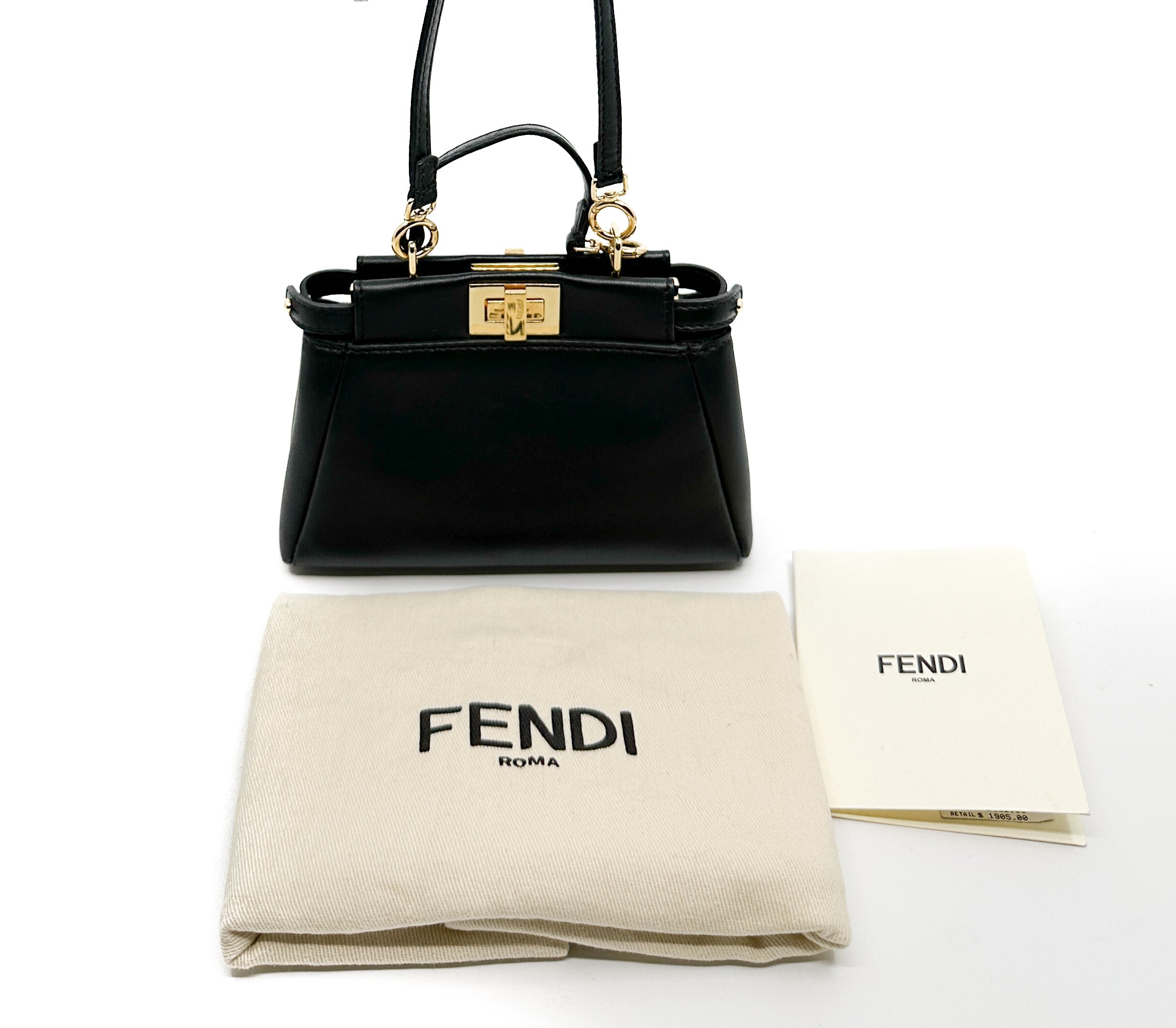 Fendi Micro Peekaboo en Nappa Noir