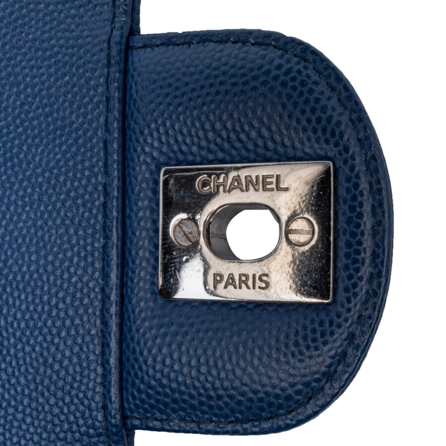Chanel handbag blue – front view