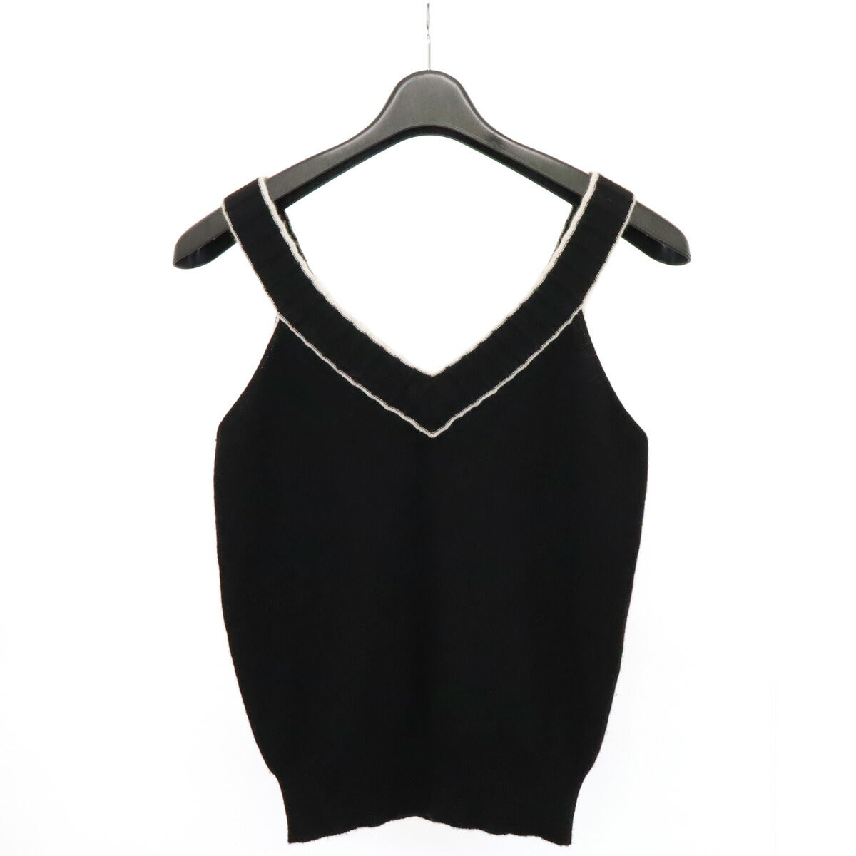 Chanel Cabas Classic Flap Top sans manches en maille Coco Mark 100% Cachemire 02P