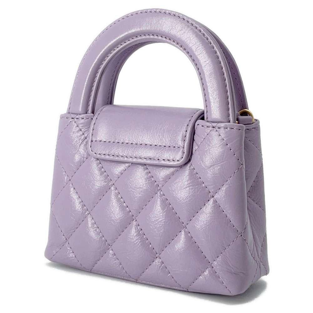 Chanel Kelly purple bag – front view