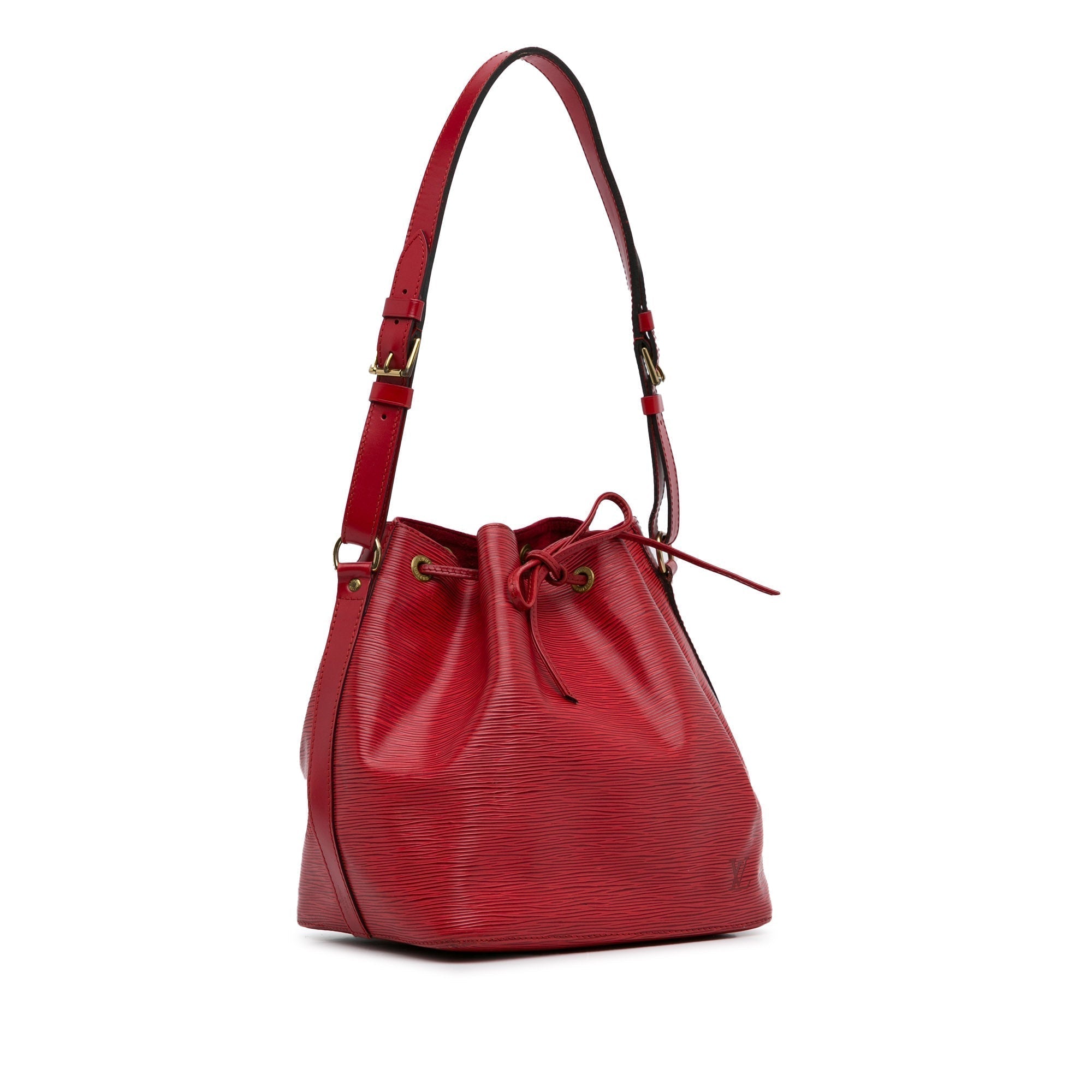 Sac seau Louis Vuitton Epi Petit Noe rouge