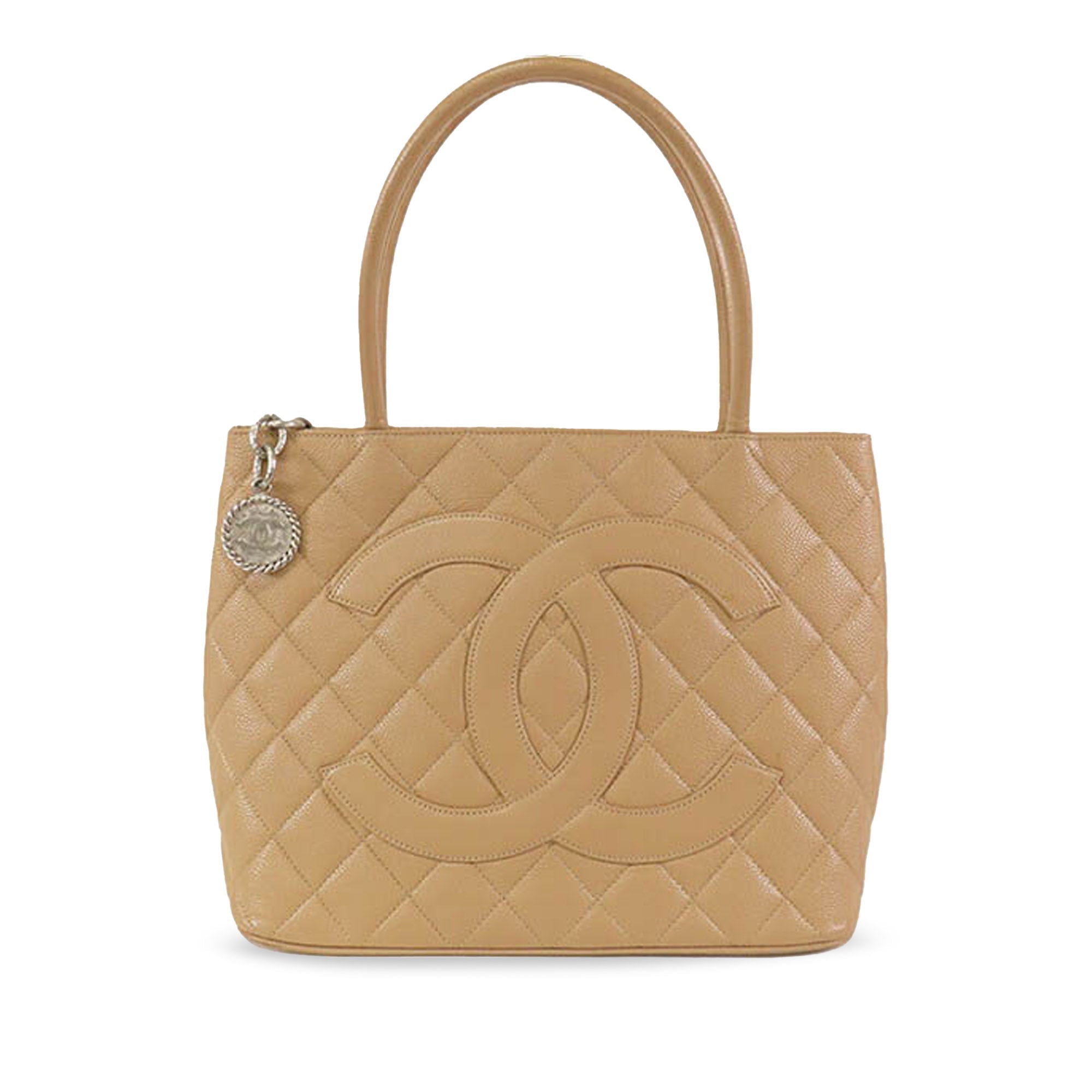 Cabas Chanel Medallion en Caviar Fauve