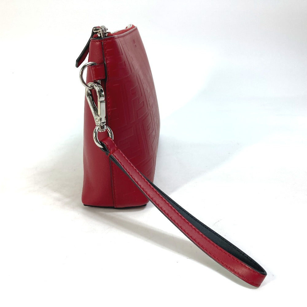 Fendi Pochette Cuir Rouge Zucca Homme