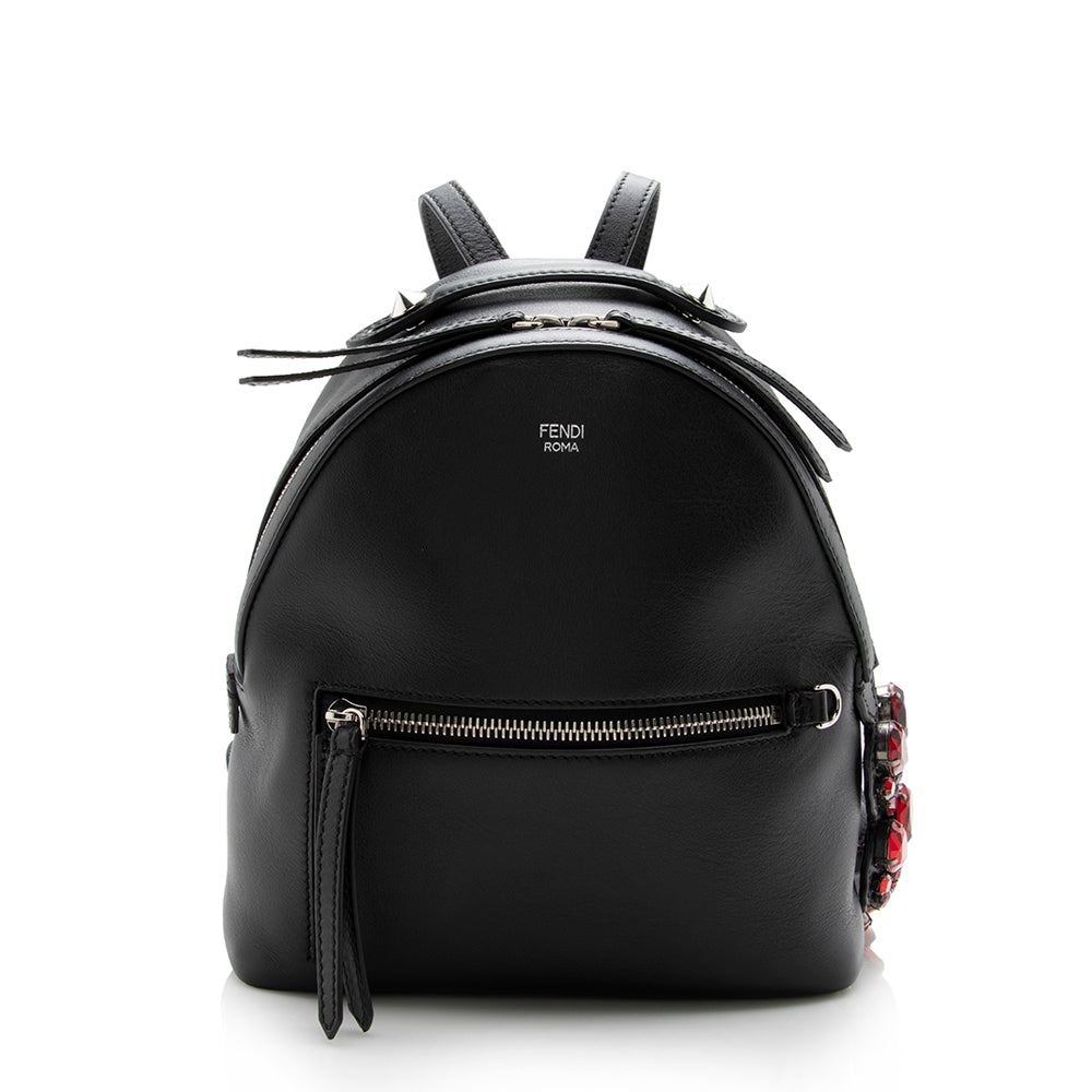 Mini sac à dos en Cuir Fendi Crystal By The Way - Vente finale