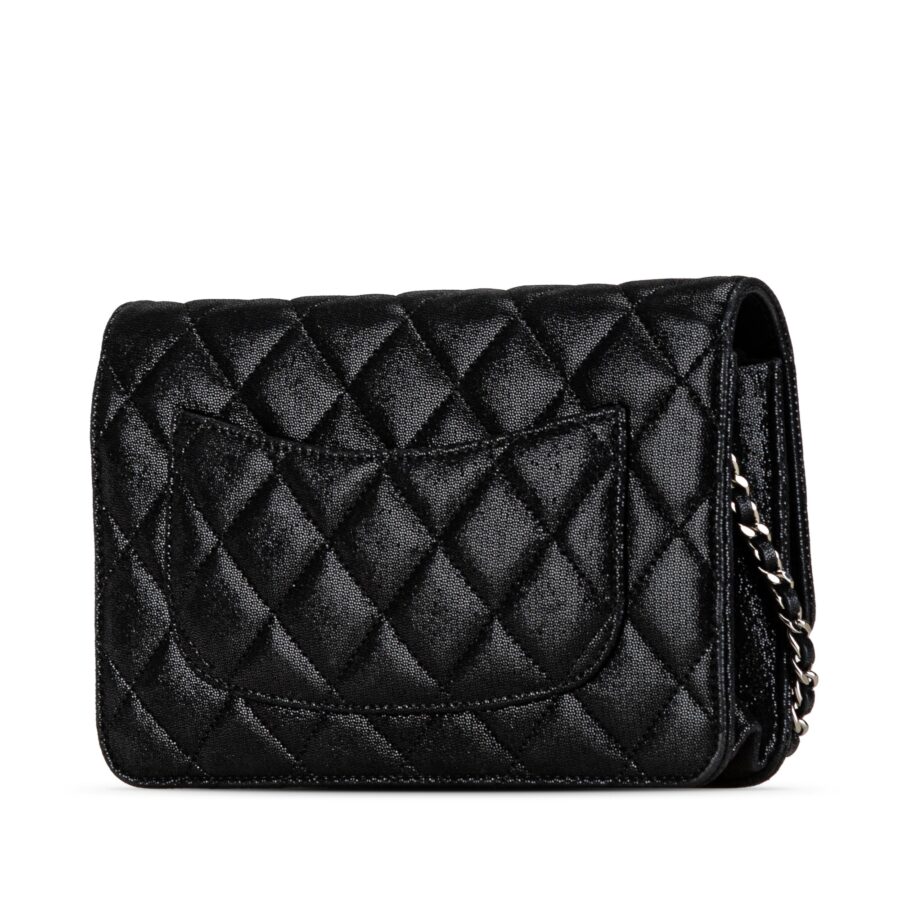 Black Chanel Iridescent Caviar Crystal CC Wallet On Chain Crossbody Bag | Studio Nafay