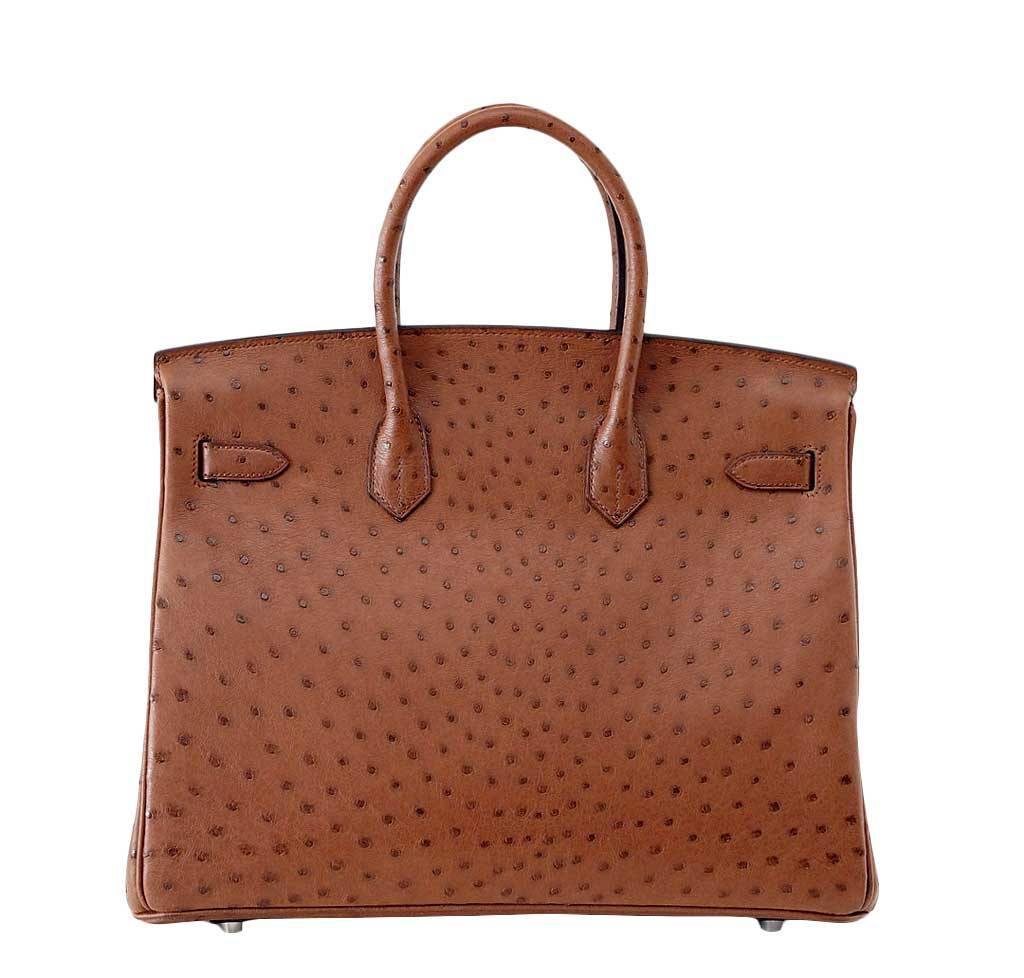 Hermes Birkin 35 Ostrich Etrusque Sac PHW