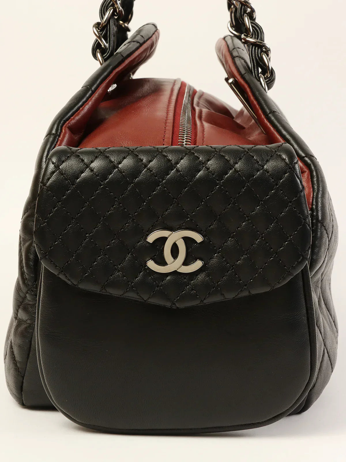 Chanel Around Made Double Pockets Cc Mark Plate Chain Sac bandoulière Noir