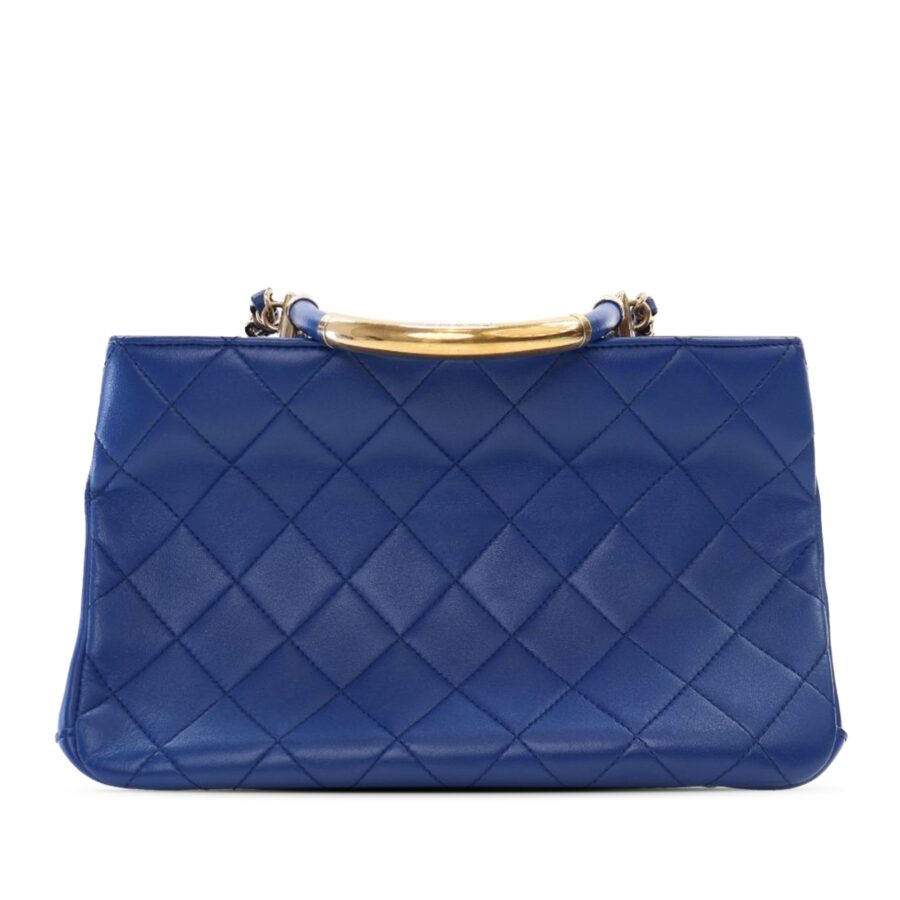 Chanel Satchel blue bag – front view