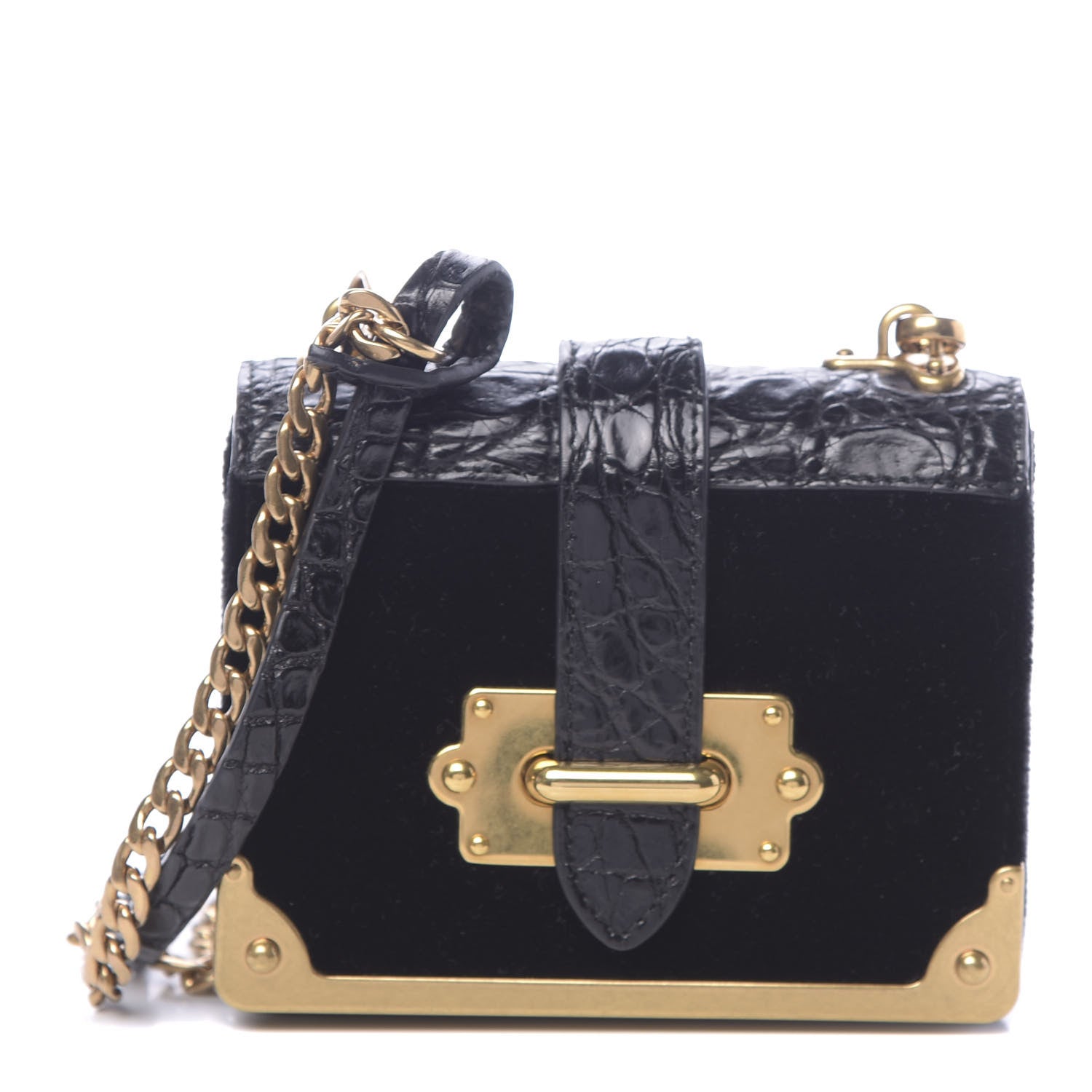 PRADA CAHIER MICRO VELVEL LEATHER SAC BANDOULIÈRE