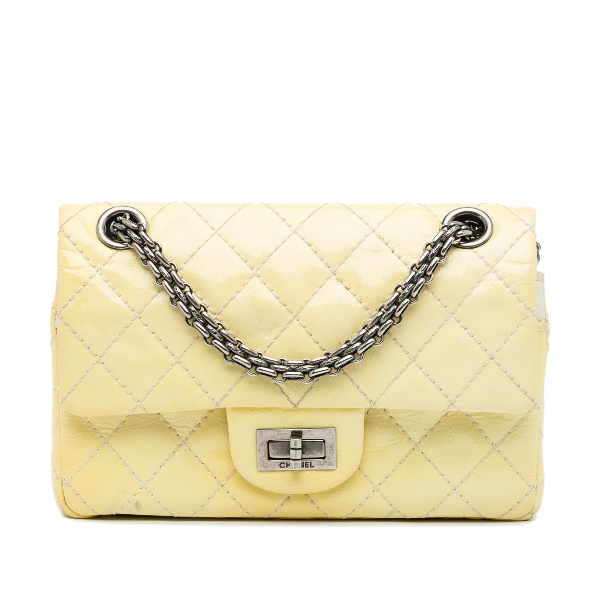 Jaune Chanel Mini Reissue Patent Flap Sac bandoulière