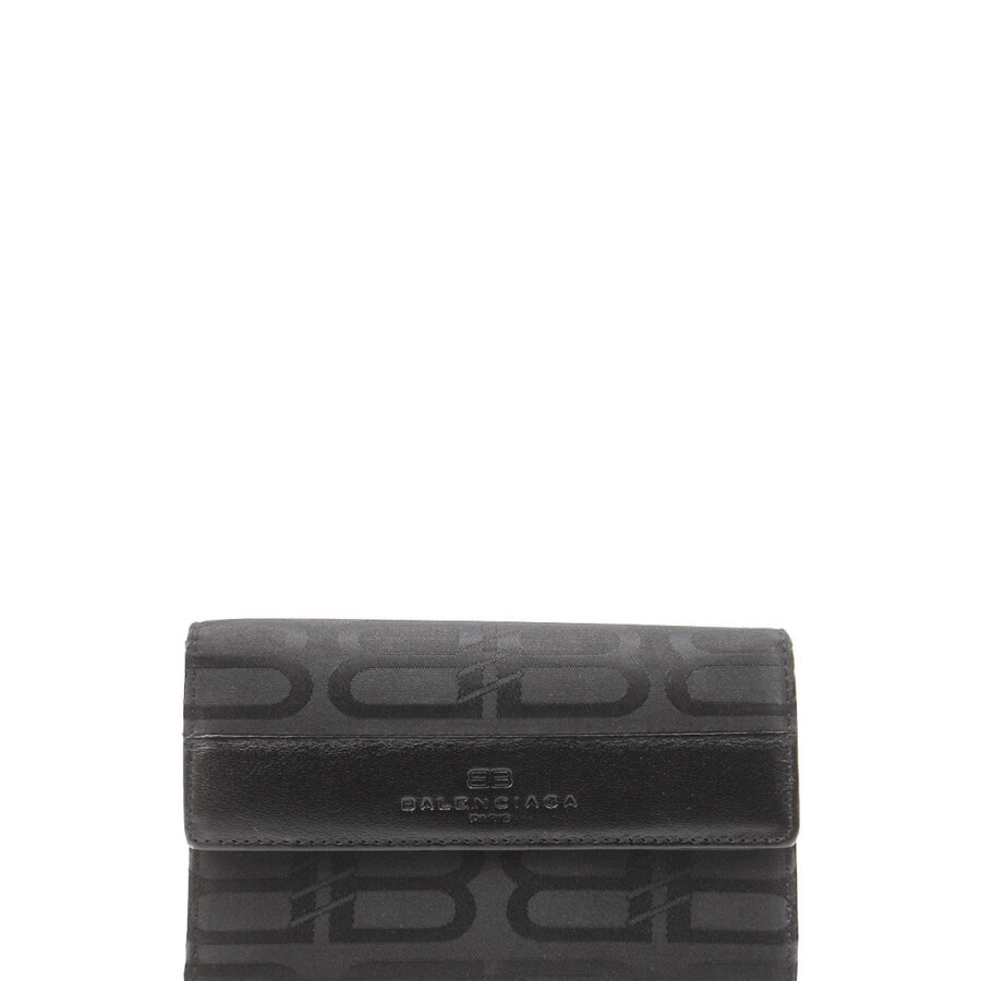 Tri-Fold Monogram Leather and Nylon Black | Studio Nafay