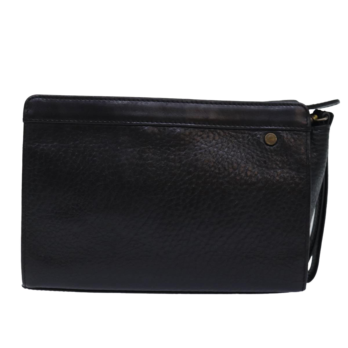 BurberrySs Pochette Bag Cuir Noir Doré Auth bs16534