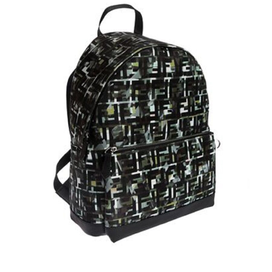 Fendi Unisex FF Multicolor Camouflage Backpack | Studio Nafay