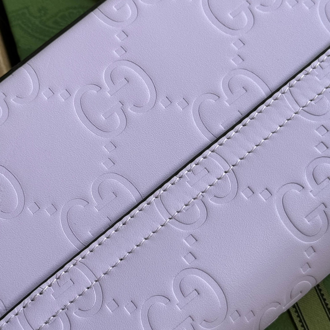SUPER MINI SAC BANDOULIÈRE 21 EN VEAU GAUFRÉ VIOLET CLAIR