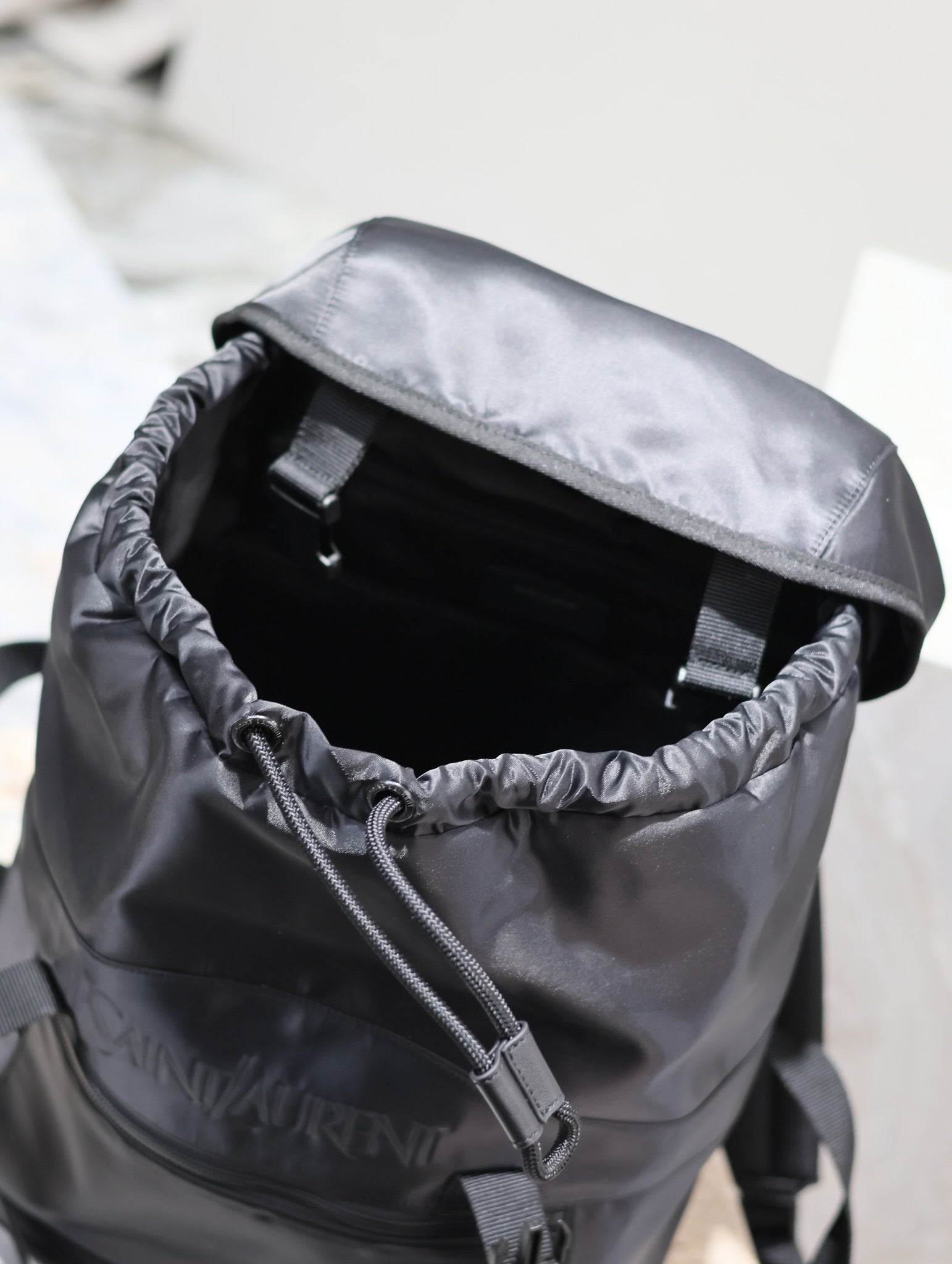 Designer Backpack black bag – front view