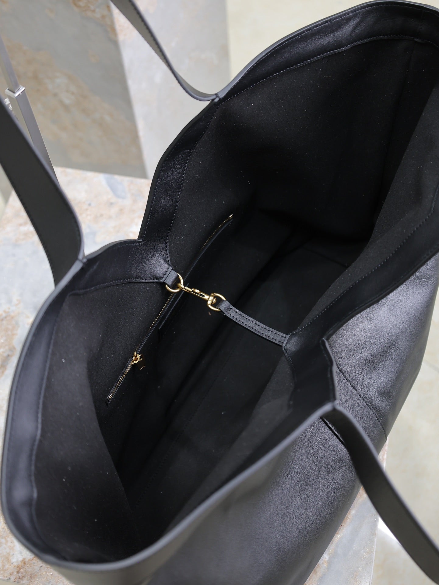 TOTE BAG 50 EN VEAU NOIR
