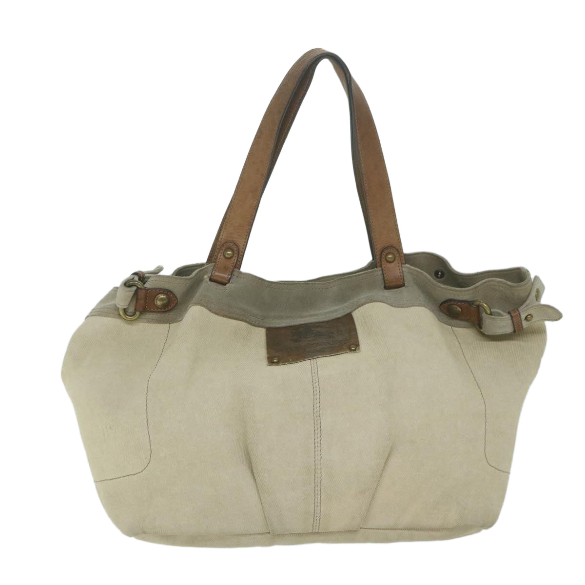 BURBERRY Bleu Label Sac cabas Canvas Beige Auth ti1476